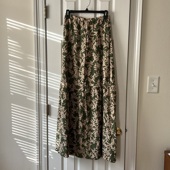 BA&SH Tally Botanical-print High-rise Woven Maxi Skirt in Green Size 0 | XS - Picture 7 of 13